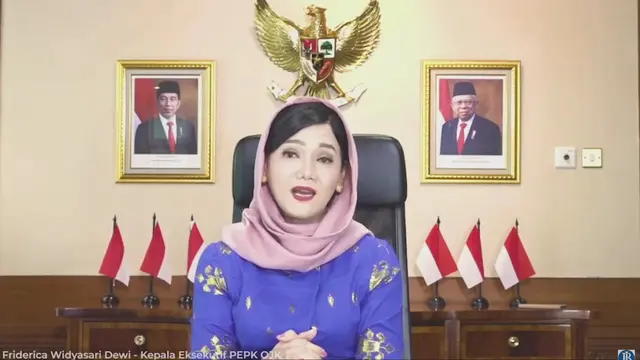 Kepala Eksekutif Pengawas Perilaku Pelaku Usaha Jasa Keuangan, Edukasi dan Pelindungan Konsumen OJK Friderica Widyasari Dewi. (Foto: tangkapan layar/Tira S)