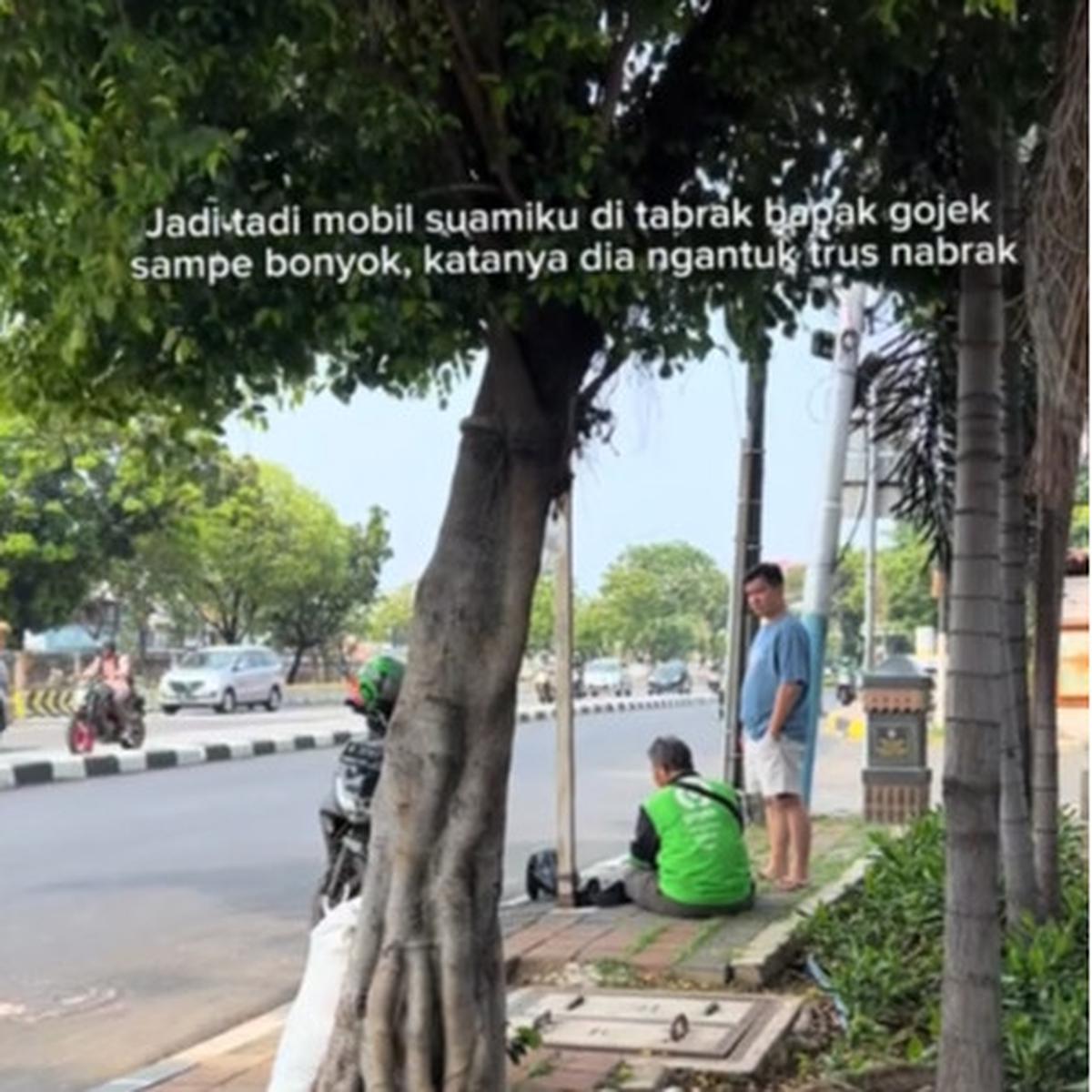 Momen Driver Ojol Panik Usai Tabrak Mobil hingga Penyok, Respons Pemilik Mobil Ini Banjir Pujian