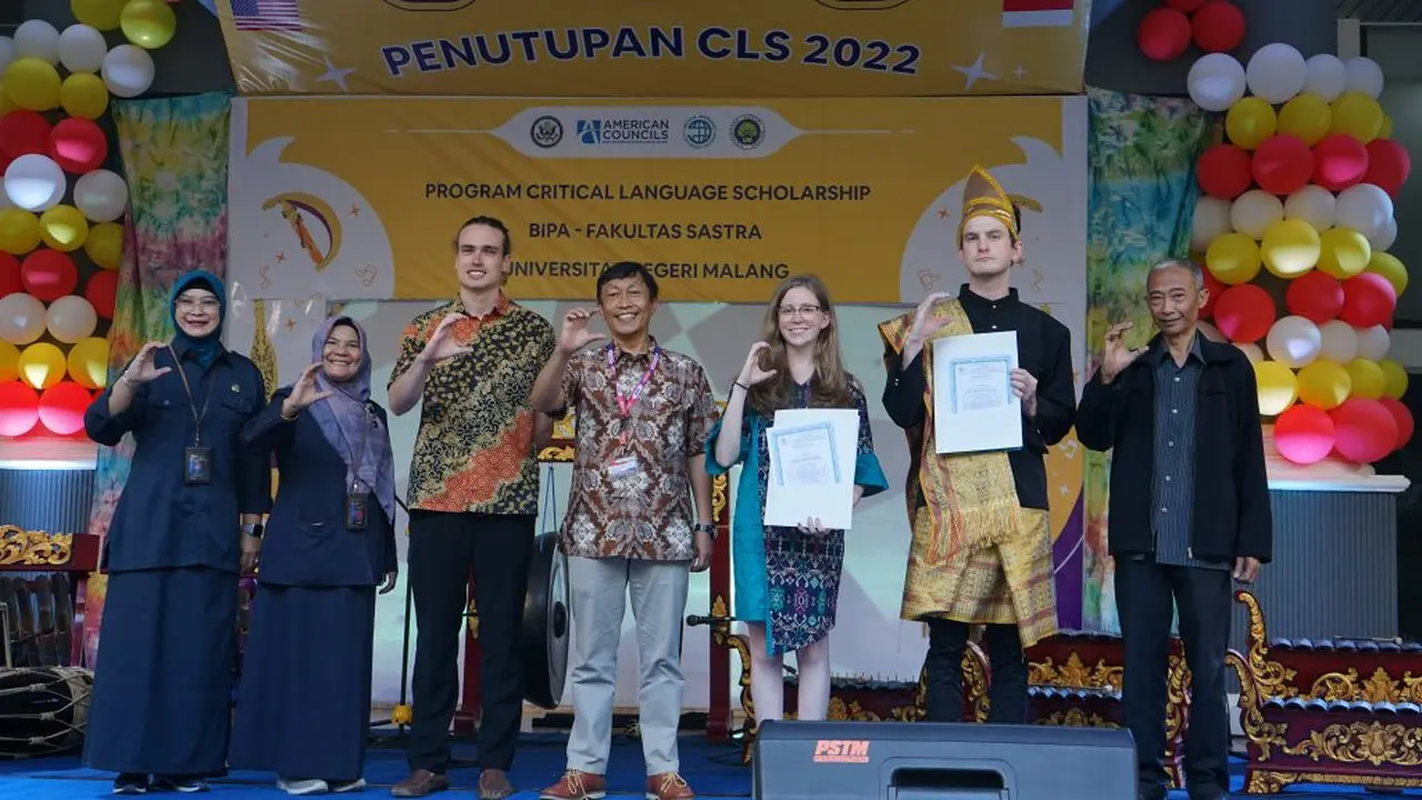 Sejumlah mahasiswa AS saat mengikuti Program Critical Language Scholarship (CLS) di UM Malang. (um.ac.id)