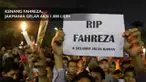 Jakmania menggelar aksi 1.000 lilin di SUGBK Senin (16/5/2016) WIB sebagai bentuk mengenang anggota mereka, Muhammad Fahreza yang diduga meninggal akibat tindak kekerasan di SUGBK.
