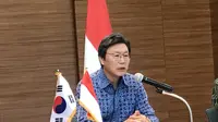 Kim Chang Beom dalam Press Conference Paparan Duta Besar Republik Korea. (Liputan6/Deslita Krissanta Sibuea)