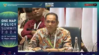 Wakil Ketua Komisi Pemberantasan Korupsi (KPK) Nurul Gufron, saat Rakernas One Map Policy Summit 2024, Kamis (11/7/2024). (Foto: tangkapan layar/Tira Santia)