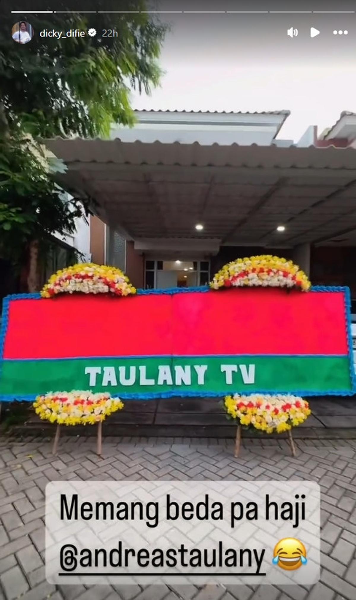 Dikirimi Karangan Bunga Kosong, Dicky Difie: 'Andre Taulany Ngirim Bunga Aja Lucu'