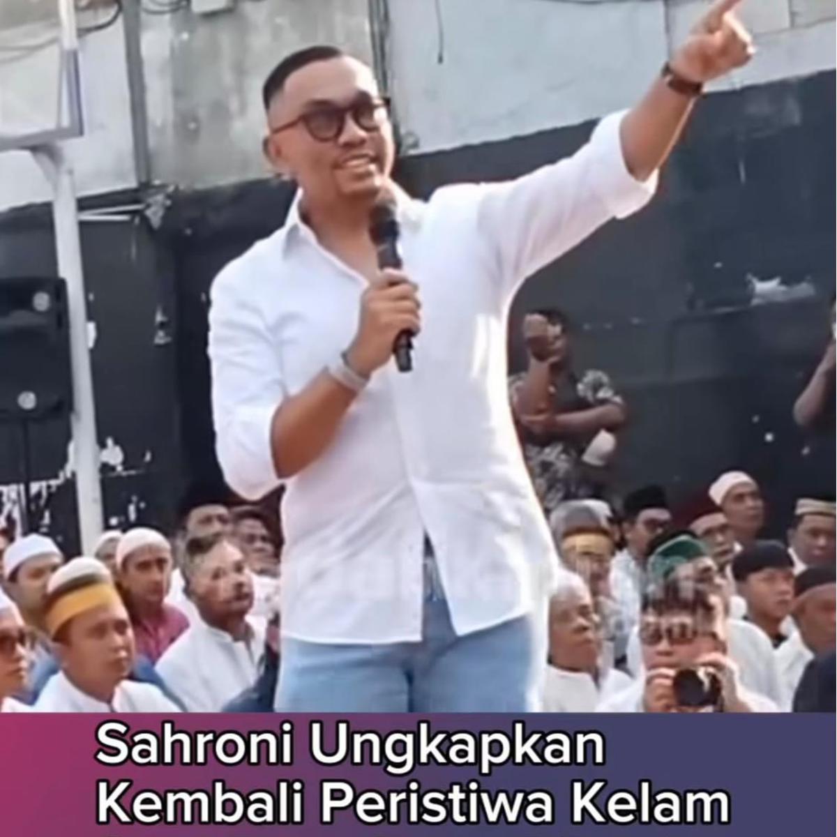 Ahmad Sahroni muncul di depan publik