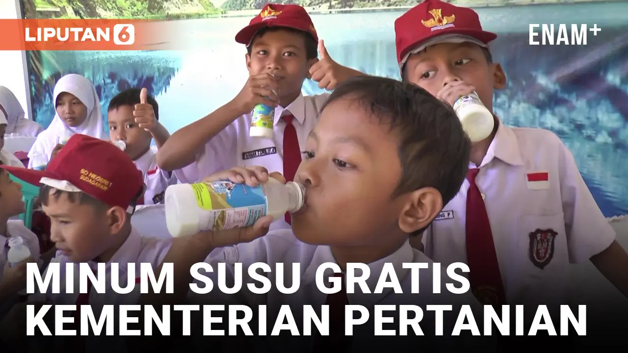 Ribuan Siswa SD di Banyumas Ikuti Uji Coba Minum Susu Gratis