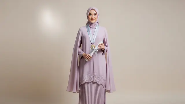The Modern Cape-Dress with Pleats