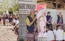 10 Momen Keseruan Luna Maya Saat Beri Bantuan Pembangunan Gedung Sekolah di Kupang, Ditemani Maxime Bouttier