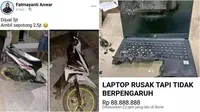 Jual barang rusak di Facebook (Sumber:X/txtdarigajelas/Instagram/receh.humorku
