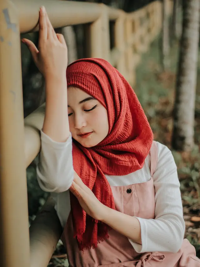 Ilustrasi Gaya Crinkle Hijab