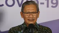 Juru Bicara Penanganan COVID-19 di Indonesia, Achmad Yurianto saat konferensi pers Corona di Graha BNPB, Jakarta, Kamis (21/5/2020). (Dok Badan Nasional Penanggulangan Bencana/BNPB)