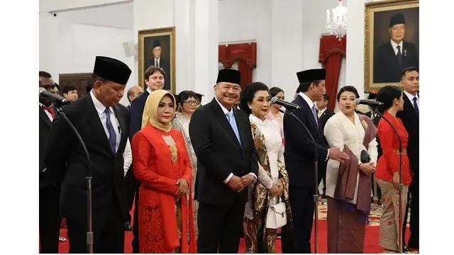 6 Potret Jessica Mila di Pelantikan Ayah Mertua, Otto Hasibuan Resmi Jadi Wamen