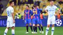 Kemenangan tipis tersebut berhasil membuat Barcelona naik ke peringkat kedua klasemen sementara Grup E dengan raihan enam poin. Sementara itu, Dynamo Kiev semakin tenggelam di dasar klasemen dengan koleksi satu poin. (AFP/Sergei Supinsky)