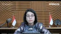 Menteri Keuangan (Menkeu) Sri Mulyani Indrawati dalam konferensi pers kinerja Anggaran Pendapatan Belanja Negara (APBN) hingga Mei 2024 di Jakarta, Kamis (27/6/2024). (Tira/Liputan6.com)