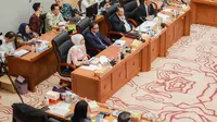 Ketua Fraksi PAN DPR RI sekaligus Wakil Ketua Komisi XII DPR RI, Putri Zulkifli Hasan saat mengikuti rapat di gedung DPR. (Tim News).