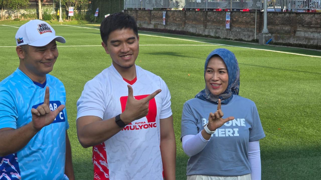 Hadiri Fun Football, Kaesang Optimis Jagoannya Unggul di Pilkada Boyolali 2024