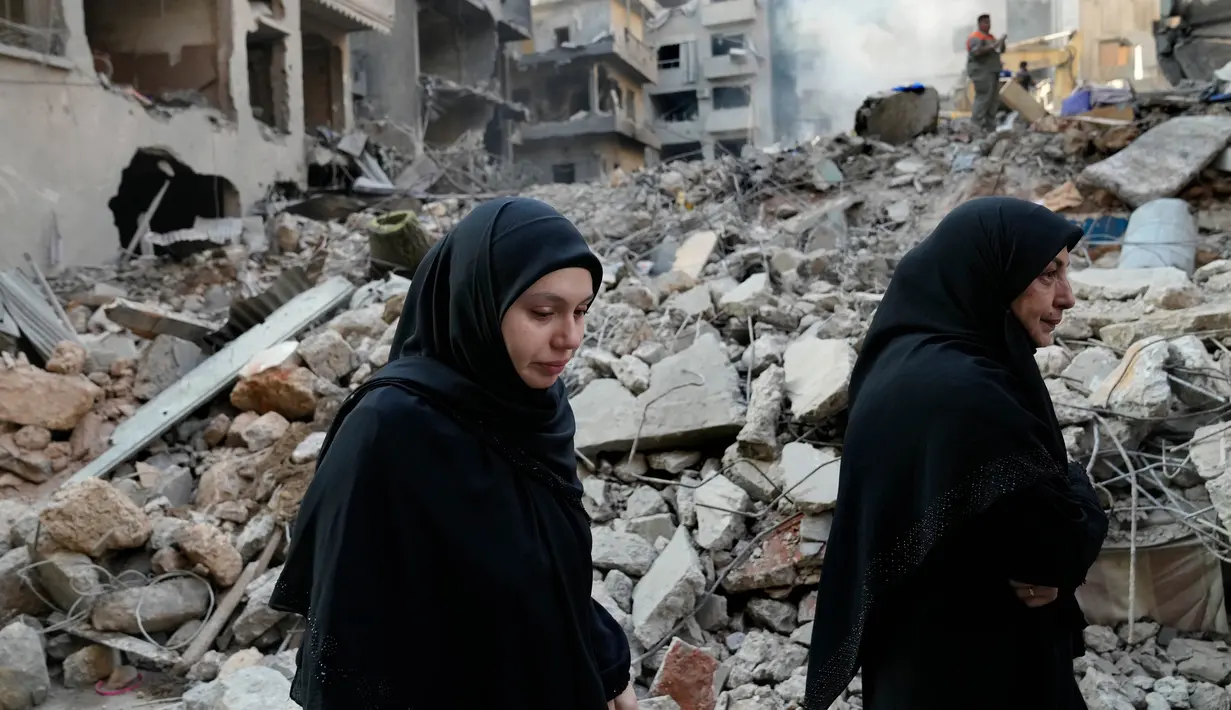 Serangan Israel di Lebanon juga membuat lebih dari 1,2 juta orang mengungsi. (AP Photo/Hussein Malla)