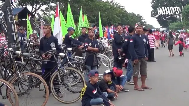 Peserta Parade Sepeda Tua Nusantara mencapai lebih dari 10 ribu orang.