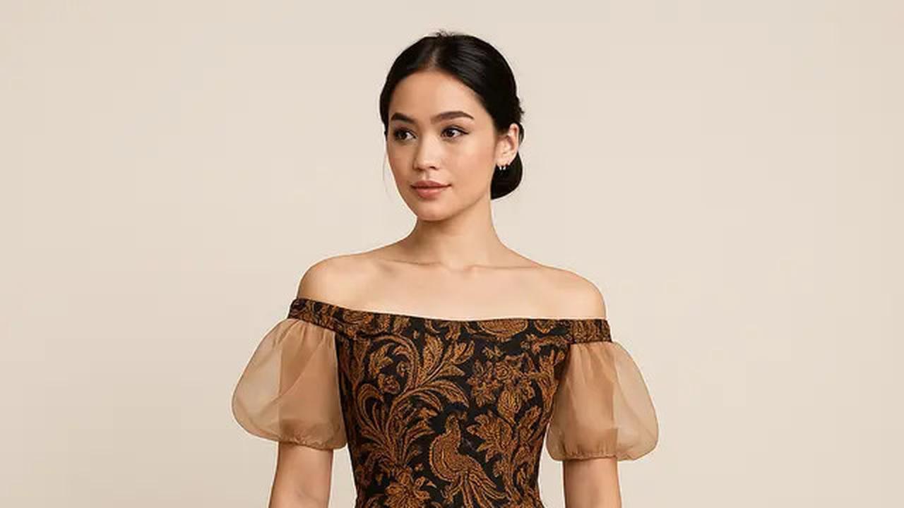 7 Model Dress Batik Kombinasi Lengan Organza, Klasik dengan Sentuhan Modern