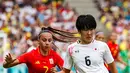 Gol kemenangan Spanyol tercipta lewat sepakan Mariona Caldentey di menit ke-74. (ALAIN JOCARD/AFP)