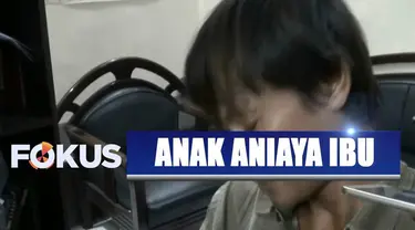 Dihadapan petugas, pelaku mengaku tega menganiaya ibunya gara-gara tidak diberi uang untuk membayar hutang.