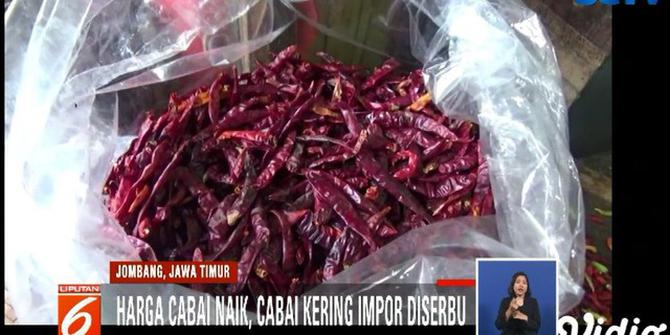 Harga Terus Melonjak, Cabai Kering Asal India Laris Manis di Jombang