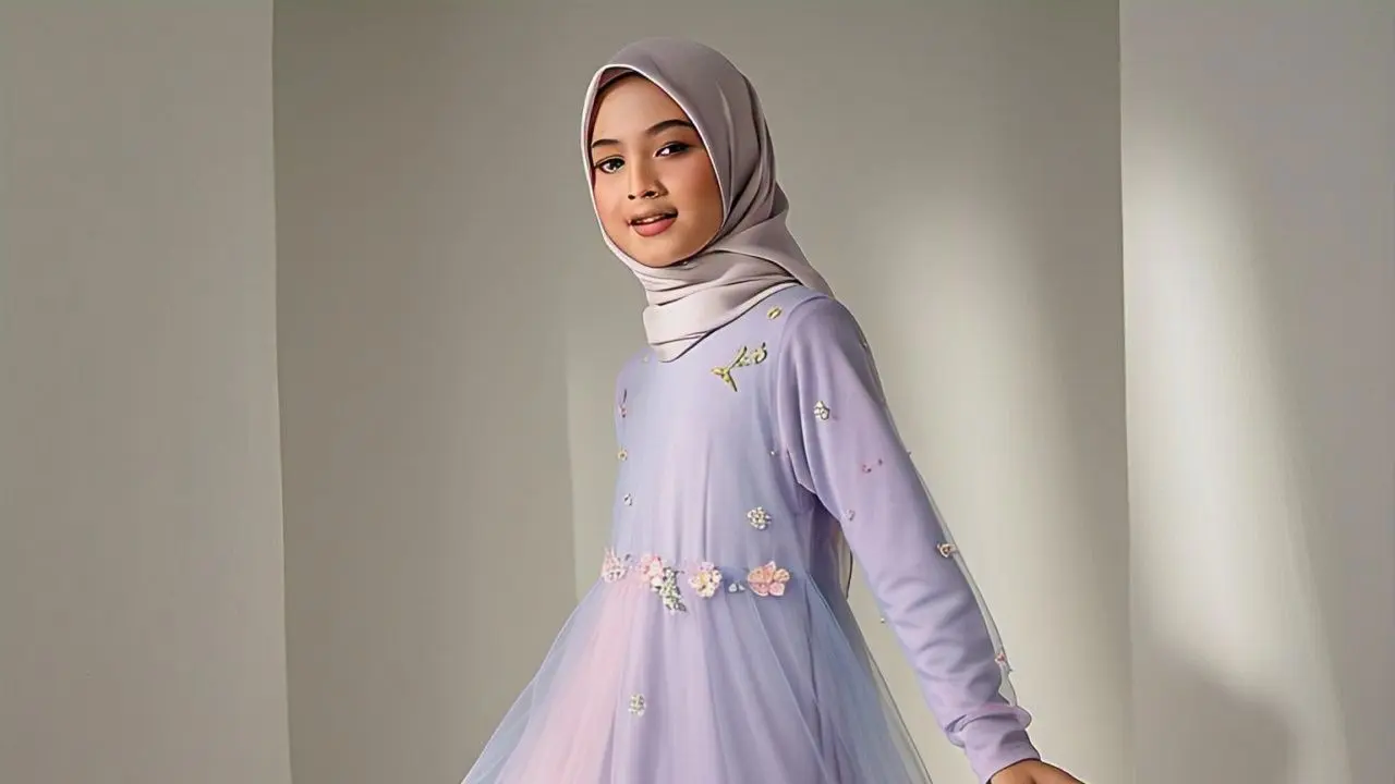Model Baju Gamis Anak Perempuan Terbaru, Gamis Tutu Layered
