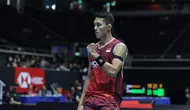 Pebulu tangkis tunggal putra Indonesia Jonatan Christie menumbangkan Nhat Nguyen dari Irlandia pada babak 32 besar&nbsp;Singapore Open 2025. Jonatan menang 23-21 dan 21-16 di&nbsp; Singapore Indoor Stadium, Rabu (28/5).&nbsp;(foto: PBSI)