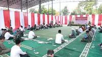 Doa bersama dan acara silaturahmi 'Ummat Bersatu, NTB Damai' digelar di Lapangan Tenis Mapolda NTB untuk mengawali tahun 2021. (Istimewa)