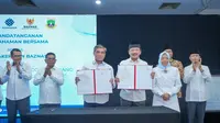 Penandatangani Komitmen Bersama Penempatan Tenaga Kerja Penyandang Disabilitas (PD) di kota Cilegon, Banten, Rabu (14/5/2025).