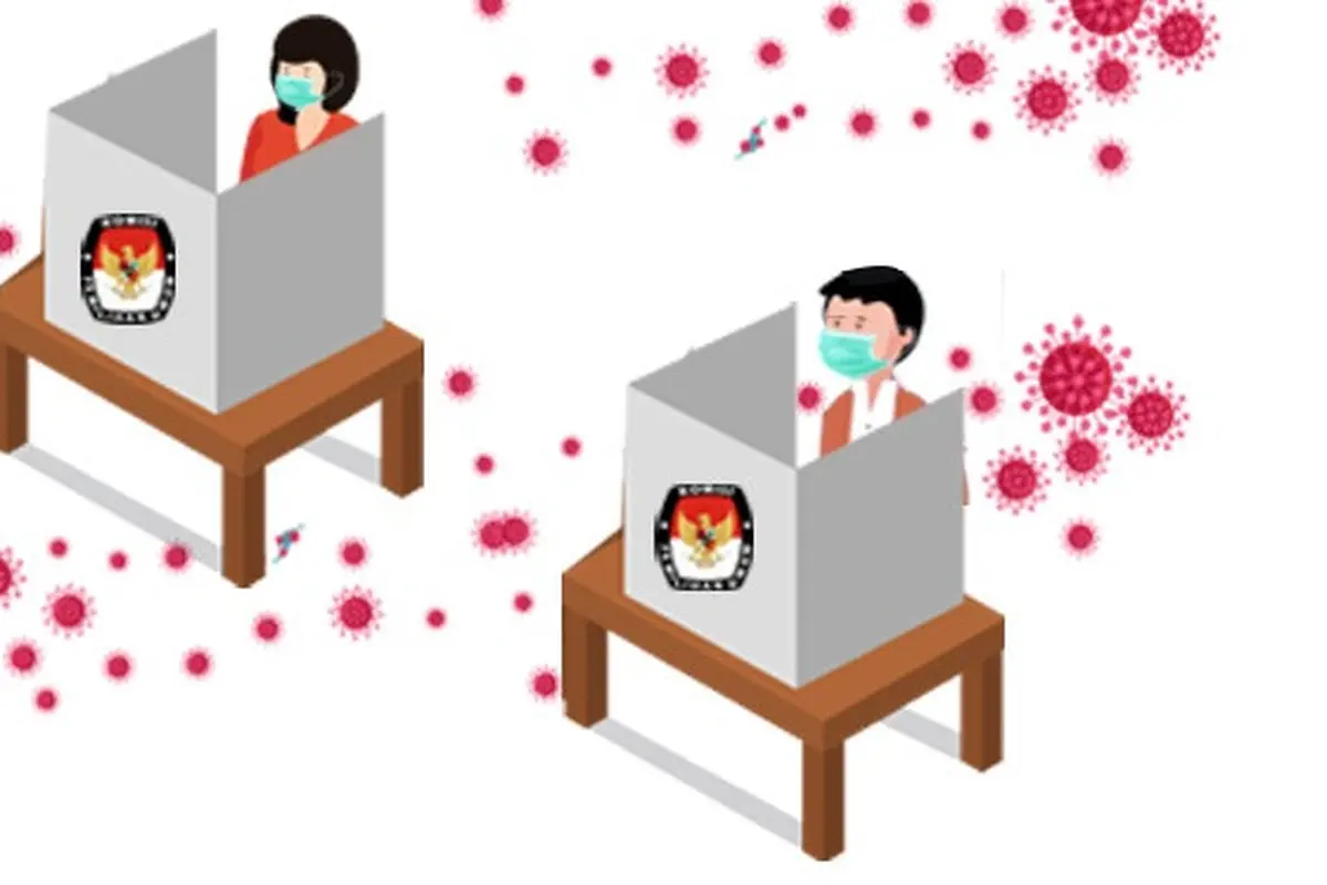 Banner Infografis Suntikan Dana Pilkada 2020 di Tengah Covid-19. (Liputan6.com/Trieyasni)