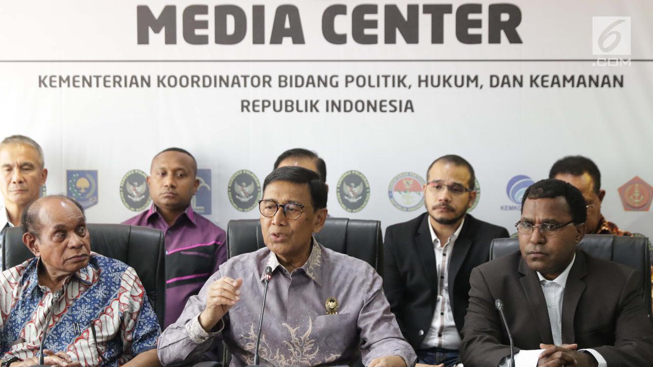 Menkopolhukam Wiranto Jelaskan Kondisi Papua dan Papua Barat