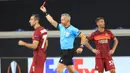 AS Roma menduduki posisi kedua klub Serie A dengan pemain yang diusir wasit terbanyak sejak tahun 2000.  (AFP/Wolfgang Rattay)