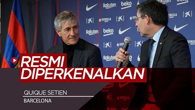 VIDEO: Quique Setien Resmi Diperkenalkan Sebagai Pelatih Baru Barcelona