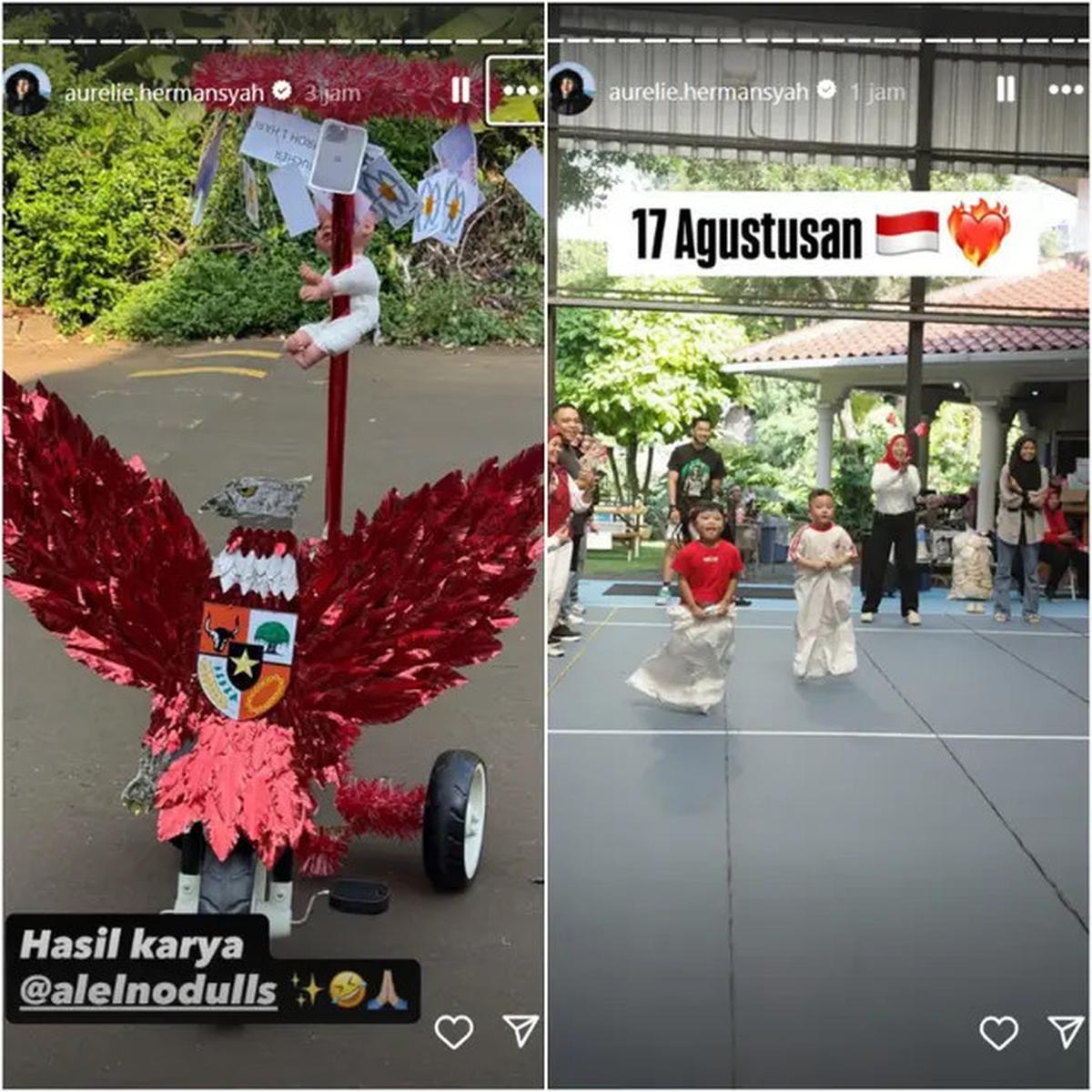 Aurel Hermansyah Bagikan Keseruan Lomba Sang Anak, Ikut Meriahkan HUT Kemerdekaan RI Ke-80