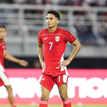 Penyerang Timnas Indonesia, Marselino Ferdinan dalam duel FIFA Matchday melawan Chinese Taipei di Stadion Gelora Bung Tomo, Surabaya, Jumat (5/9/2025). (Bola.com/Abdul Aziz)