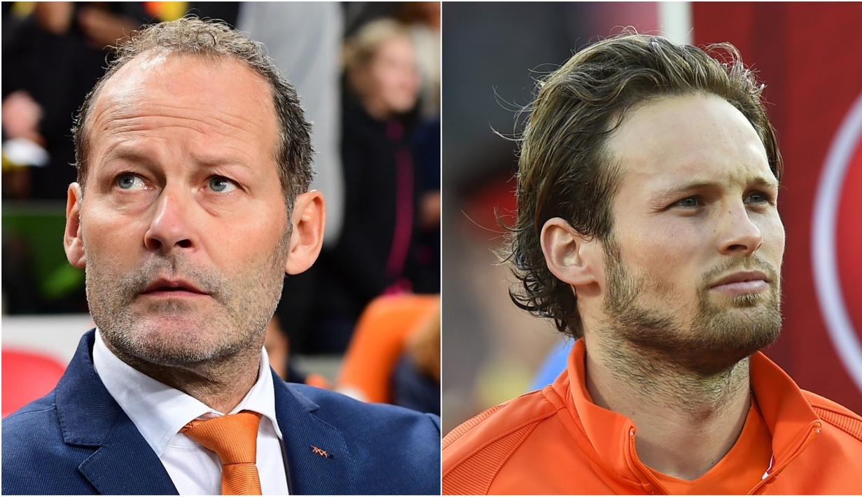 2. Blind - Meski sudah dilatih sang ayah saat bermain bersama Ajax Amsterdam, namun saat itu sang ayah masih menjabat sebagai asisten pelatih. Namun mereka kembali dipertemukan saat sang ayah Danny menjabat pelatih Timnas Belanda. (Kolase foto-foto AFP)