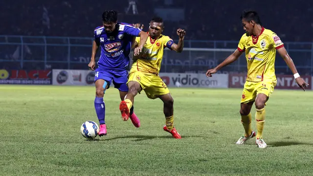 Laga Arema Cronus vs Sriwijaya FC (Liputan6)