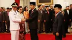 Presiden Jokowi berpesan pada Gubernur DKI Jakarta Djarot Saiful Hidayat, usai pelantikan di Istana Negara hari ini (15/06/2017).