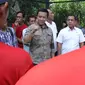 Kemenpora, Imam Nahrawi, memberikan arahan kepada atlet tenis di GBK, Jakarta, Selasa (20/3/2018). Menpora mengunjungi beberapa Pelatnas untuk memastikan persiapan atlet jelang Asian Games 2018. (Bola.com/Asprilla Dwi Adha)