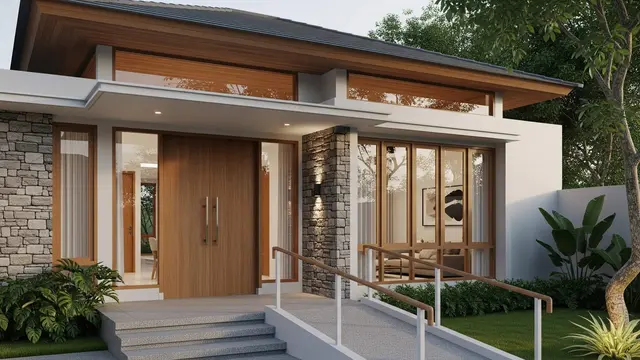 Model Rumah Sederhana Ramah Lansia dengan Jalur Kursi Roda