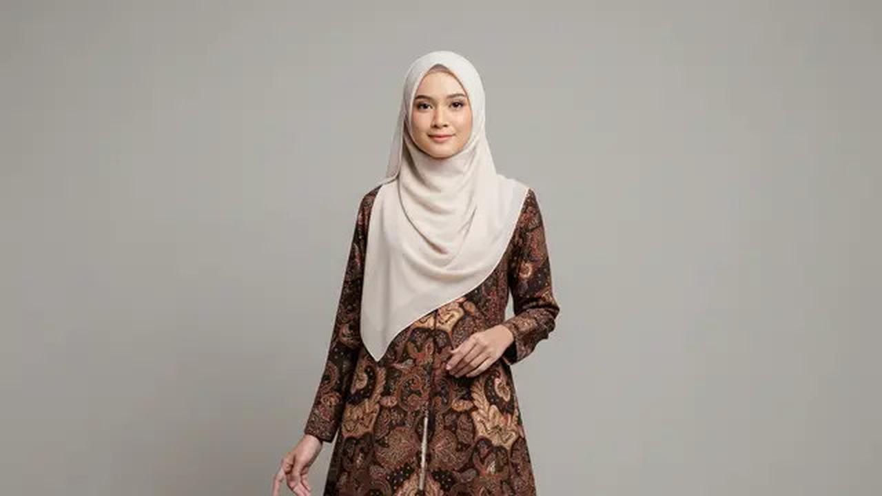 7 Model Gamis Batik Kombinasi Kain Polos Tren 2025, Tampil Anggun dan Modern