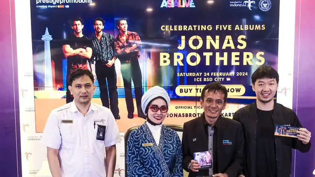 Jonas Brothers Konser Perdana di Jakarta 24 Maret 2024, Gandeng Putri Ariani Sebagai Opening Act
