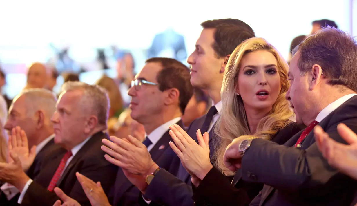Putri Presiden AS Ivanka Trump saat menghadiri peresmian Kedutaan Besar AS di Yerusalem, Minggu (13/5). (Gali Tibbon/AFP)