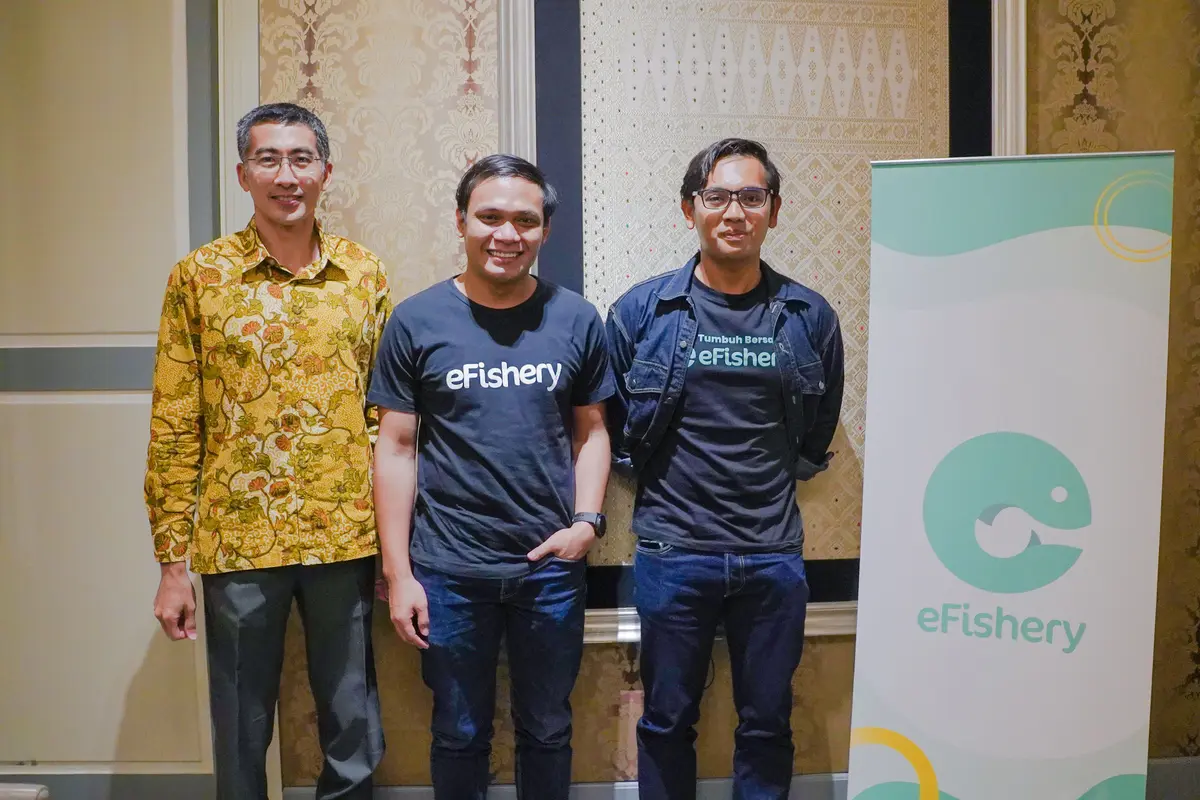 Co-founder dan CEO eFishery Gibran Huzaifah (Tengah). (Dok eFishery)