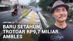 Baru juga seumur jagung, trotoar senilai Rp9,7 miliar di Jalan Raya Sawangan, Kota Depok, kini justru membahayakan pejalan kaki. Kerusakan sepanjang 50 meter yang sempat viral ini tak kunjung diperbaiki permanen hingga memaksa warga yang melintas tur...