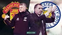 Premier League: Pelatih Manchester United dan Leicester City, Ole Gunnar Solskjaer dan Brendan Rodgers. (Bola.com/Dody Iryawan)