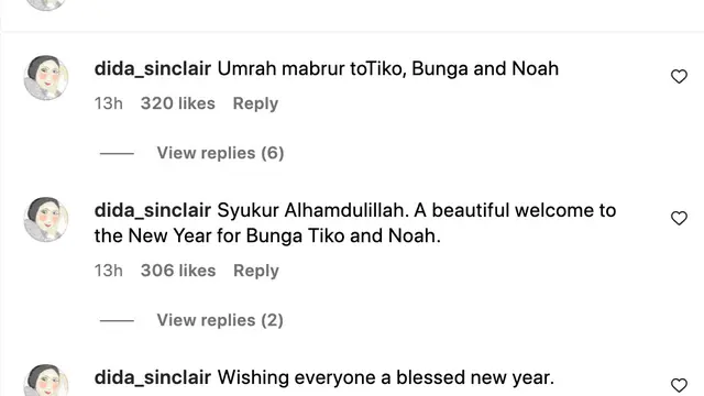 Unggahan Dida Sinclair ibunda Ashraf Sinclair. (Foto: Dok. Instagram @dida_sinclair)