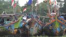 Kapal nelayan bersandar di Dermaga Kali Angke, Jakarta, Sabtu (9/9/2023). (merdeka.com/Imam Buhori)
