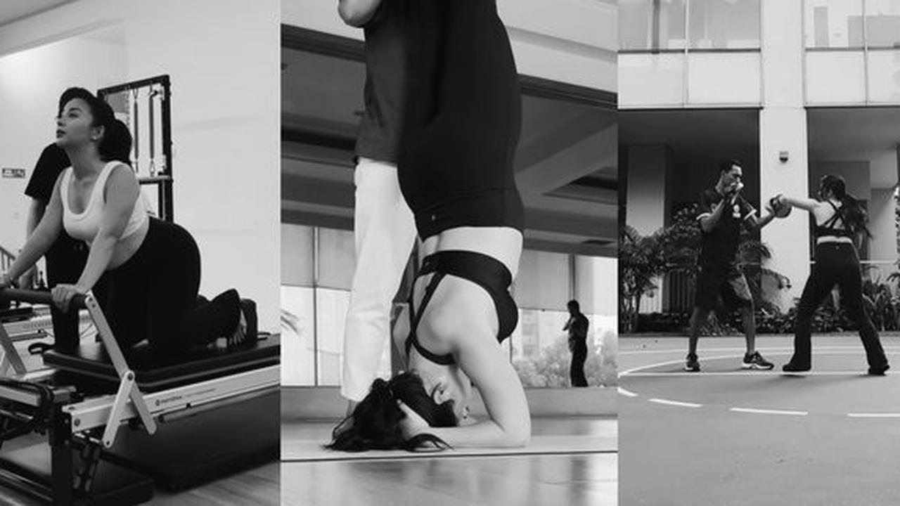 Bumil Fit: 10 Foto Nikita Willy yang Aktif Berolahraga Selama Trimester Ketiga Kehamilan - Dari Yoga Hingga Tinju dengan Perut Hamilnya