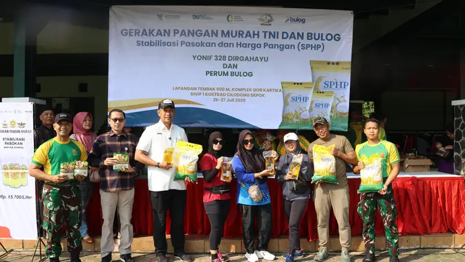 BULOG in TNI sta sodelovala pri organizaciji cenovno dostopnih živil v Cilodongu